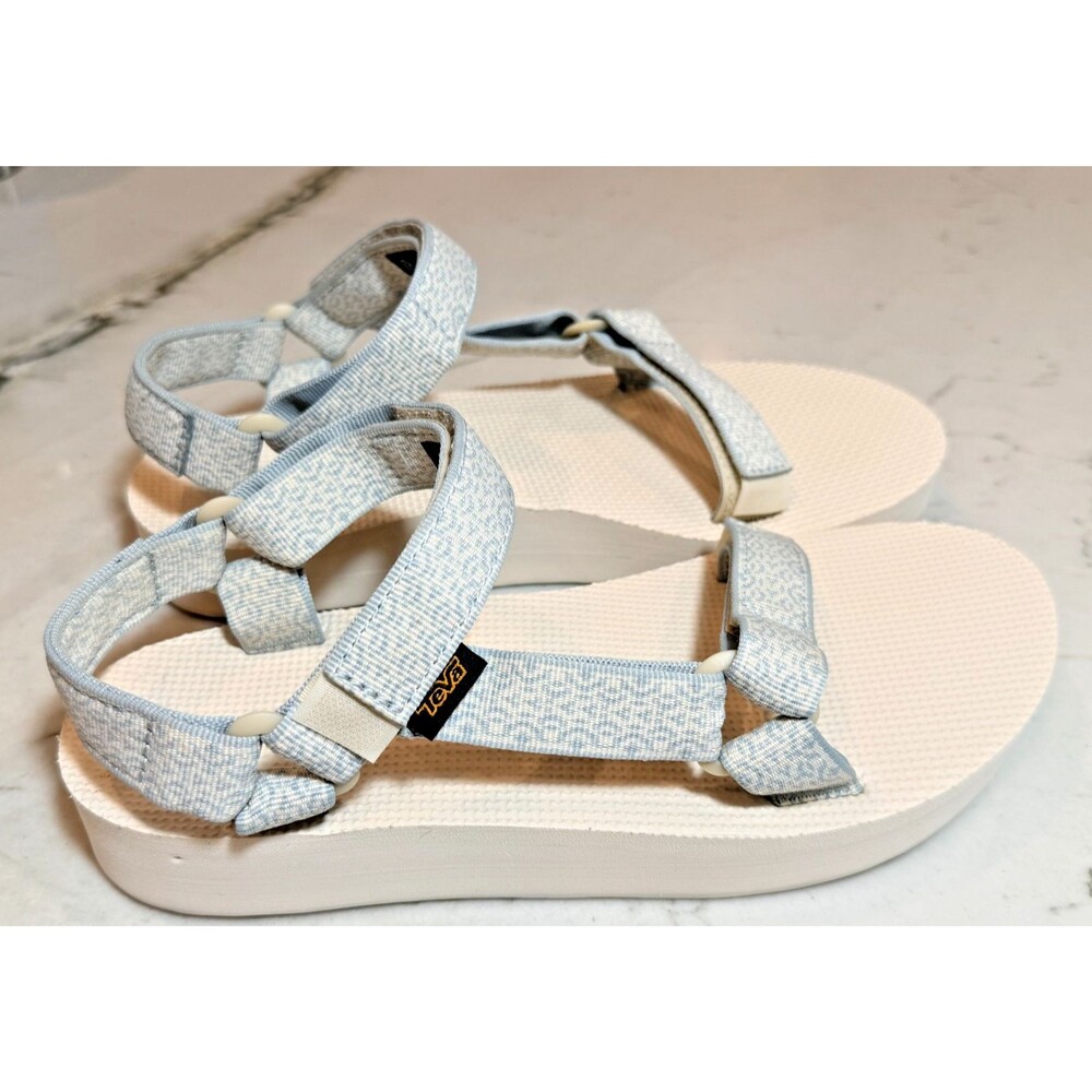 Teva Sandals Women's  Blue Hook n Loop Straps Cushioned Heel Comfort Outdoor SZ9